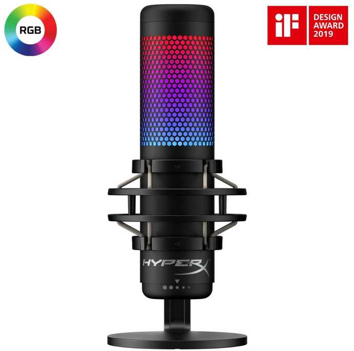 Mikrofonas HyperX QuadCast S - USB, juodas