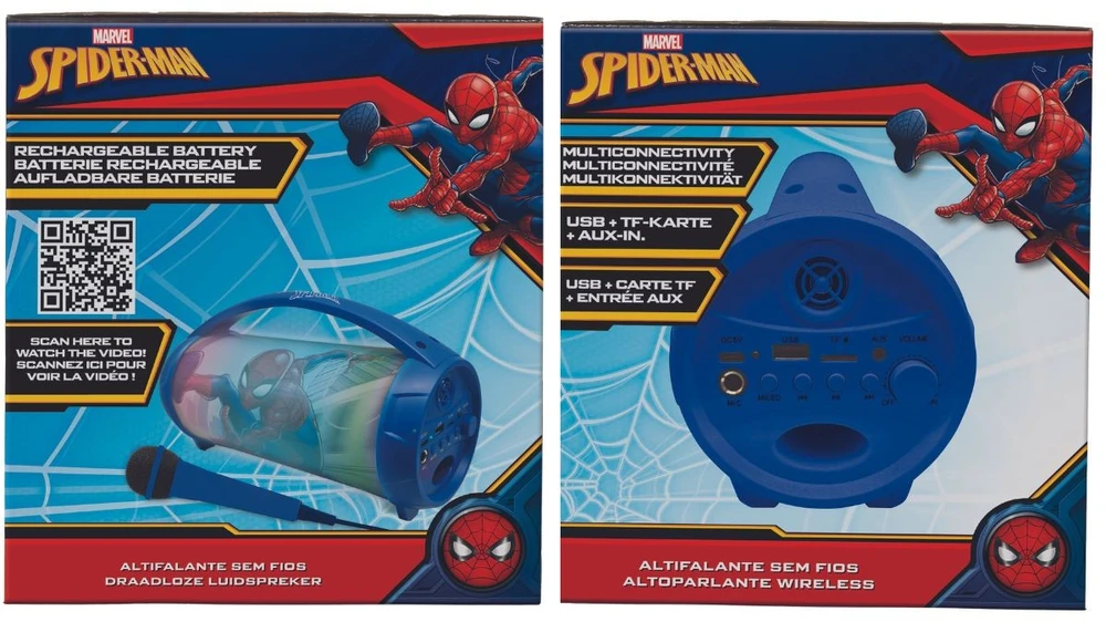 „Lexibook“ – „Spider-Man“ „Bluetooth®“ šviesų garsiakalbis su mikrofonu (BTP585SPZ)
