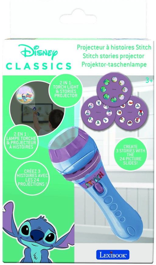 „Lexibook“ – „Stitch Story“ projektorius ir žibintuvėlis (LTC050D)