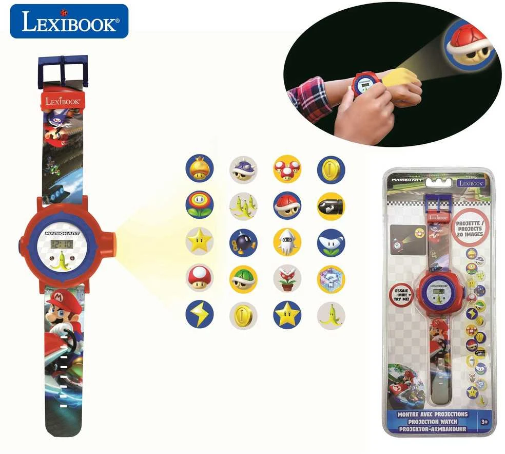 Išmanusis laikrodis Lexibook – Super Mario – skaitmeninis projekcinis laikrodis (DMW050NI)