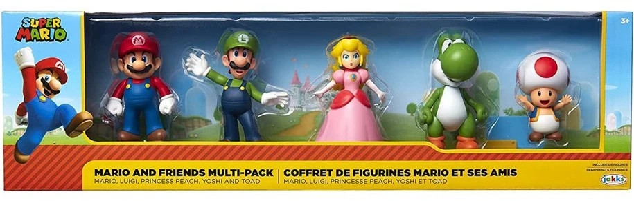 Nintendo - Super Mario ir draugai 2,5" figūrėlių rinkinys (5 vnt.) (400904)