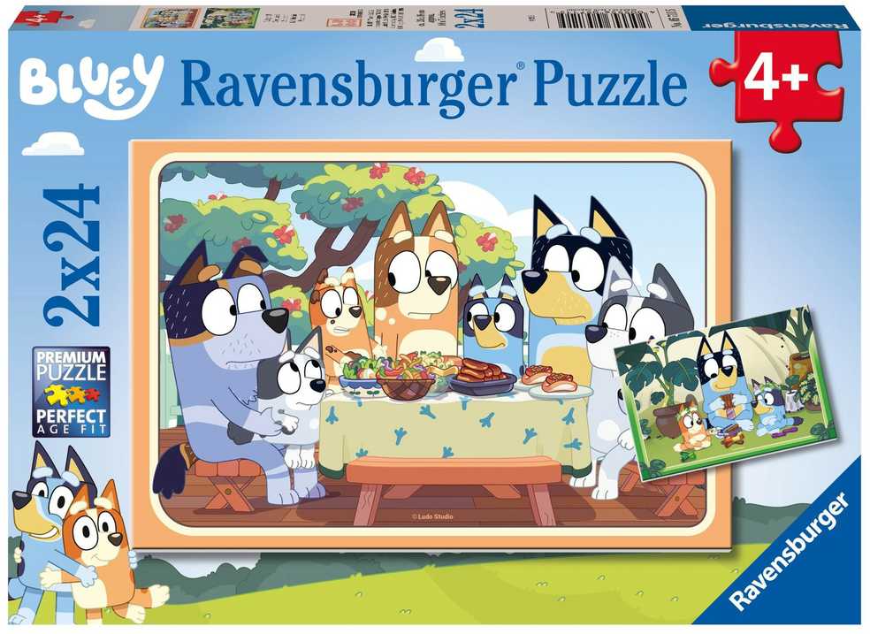 Ravensburger Dėlionė 2x24 vnt. - Bluey aprašymas - Prekės nuotrauka