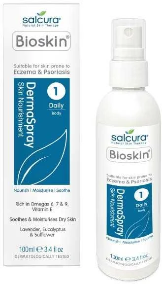Salcura Bioskin DermaSpray purškiama priemonė sudirgusiai kūno odai, 100ml