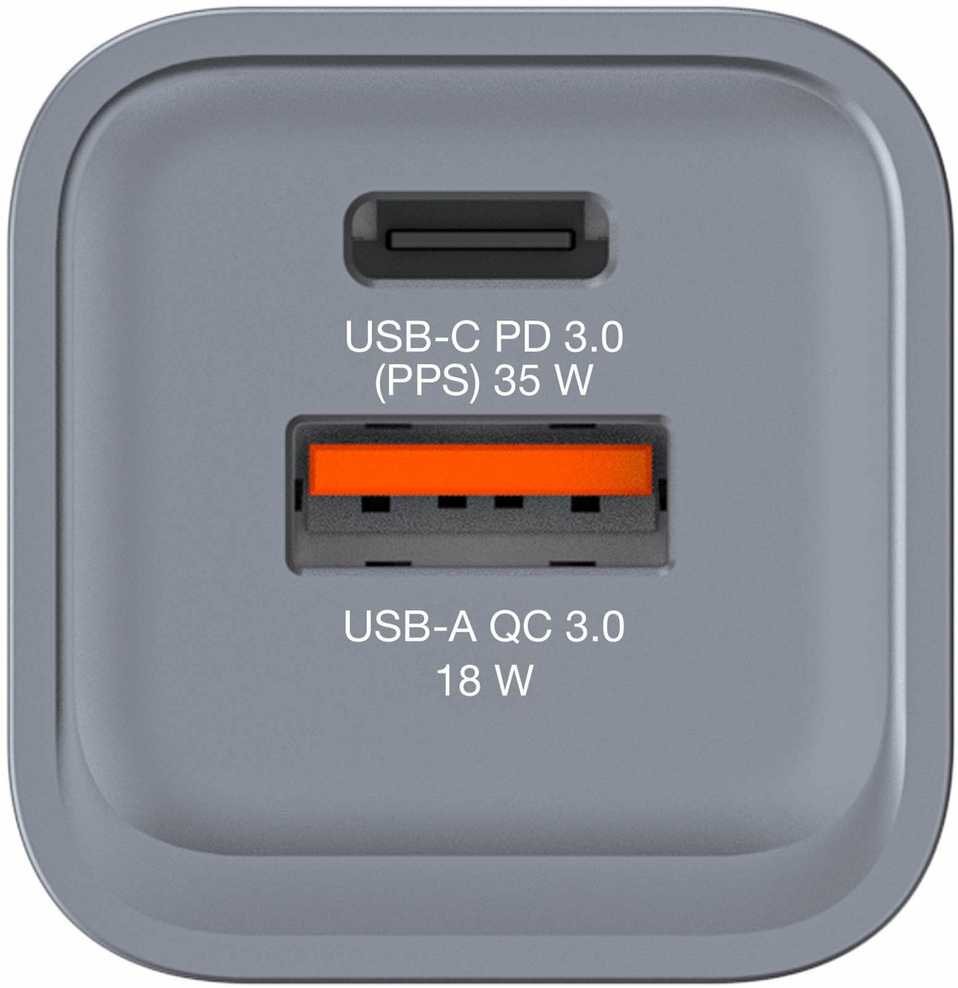 Verbatim - GNC-35 GaN Charger 2 Port 35W USB-A/USB-C