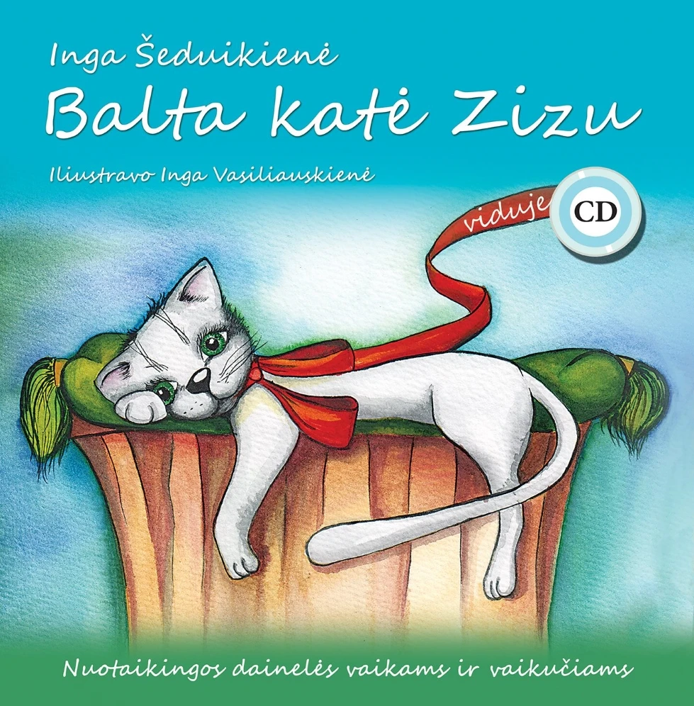 Dainų knygelė su CD, Balta katė Zizu