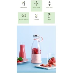 Stilingas Nešiojamas Trintuvas/Blenderis/Gertuvė Rožinė aprašymas - Prekės nuotrauka