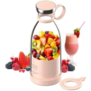 Stilingas Nešiojamas Trintuvas/Blenderis/Gertuvė Rožinė aprašymas - Prekės nuotrauka