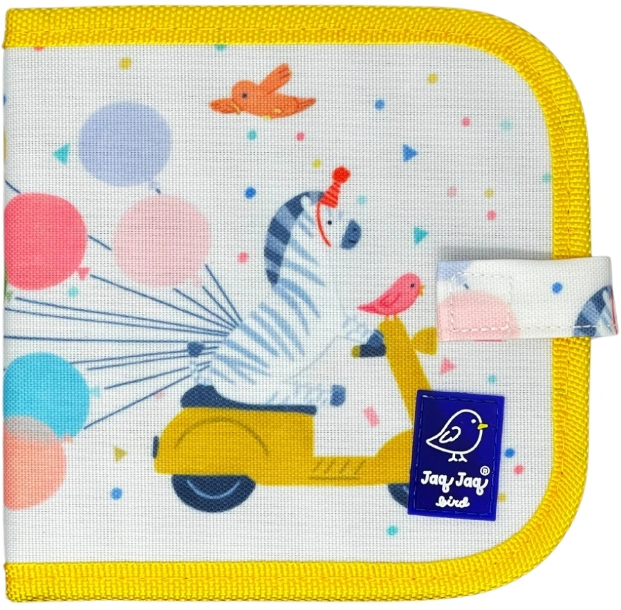 Jaq Jaq Bird mini knyga su netepančiomis kreidelėmis, Zebras