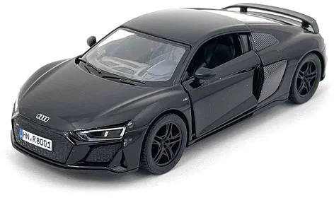 KiNSMART automobilis, 2020 Audi R8 Coupé, juodas