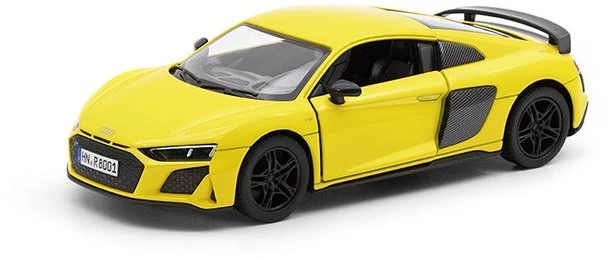 KiNSMART automobilis, 2020 Audi R8 Coupé, geltonas