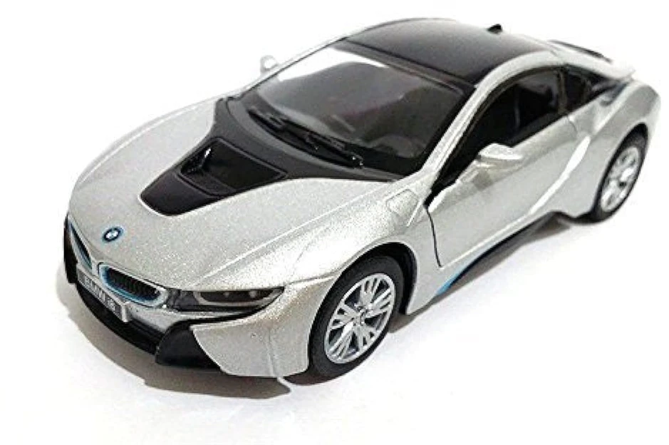 KiNSMART automobilis, BMW i8, sidabrinis