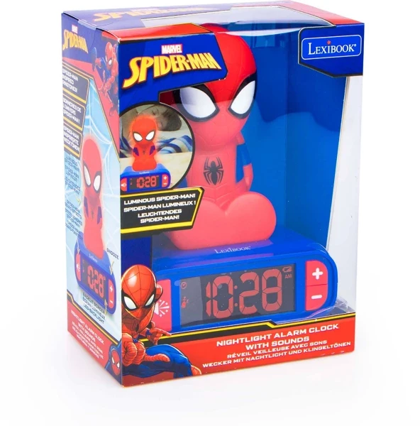 Lexibook Spiderman Žadintuvas 3D su Lampką