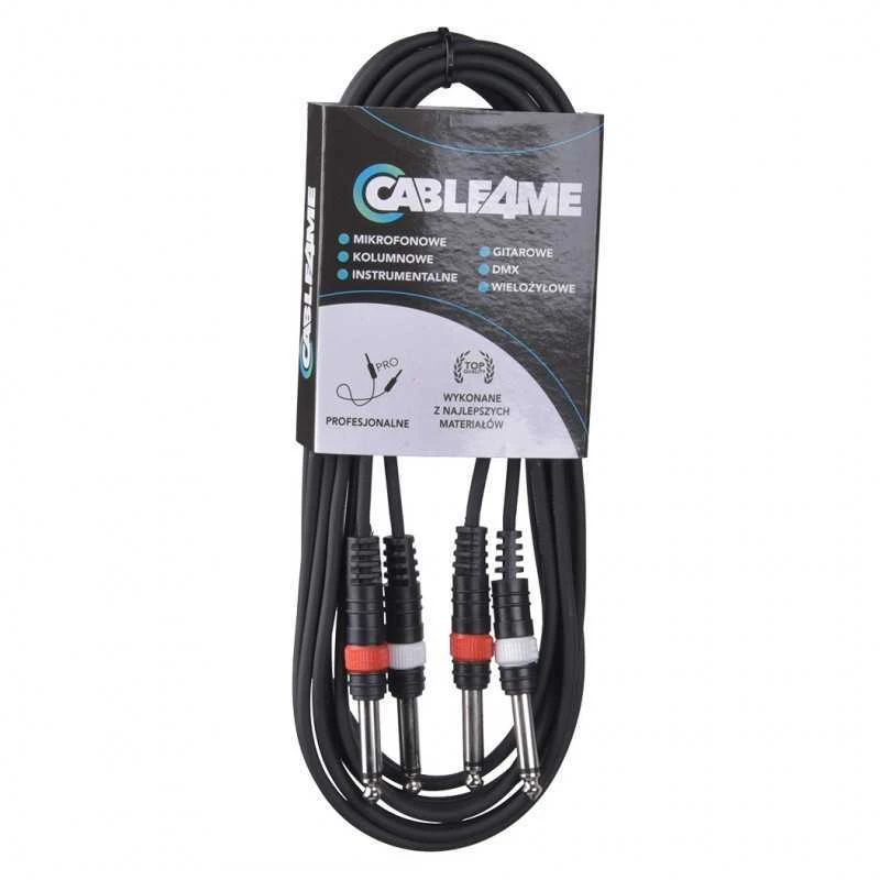 Audio kabelis 2x6,3 mm mono į 2x6,3 mm mono, 6 m
