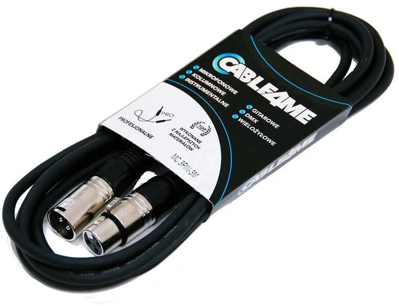 XLR-XLR 3m laidas su gamintojo etikete