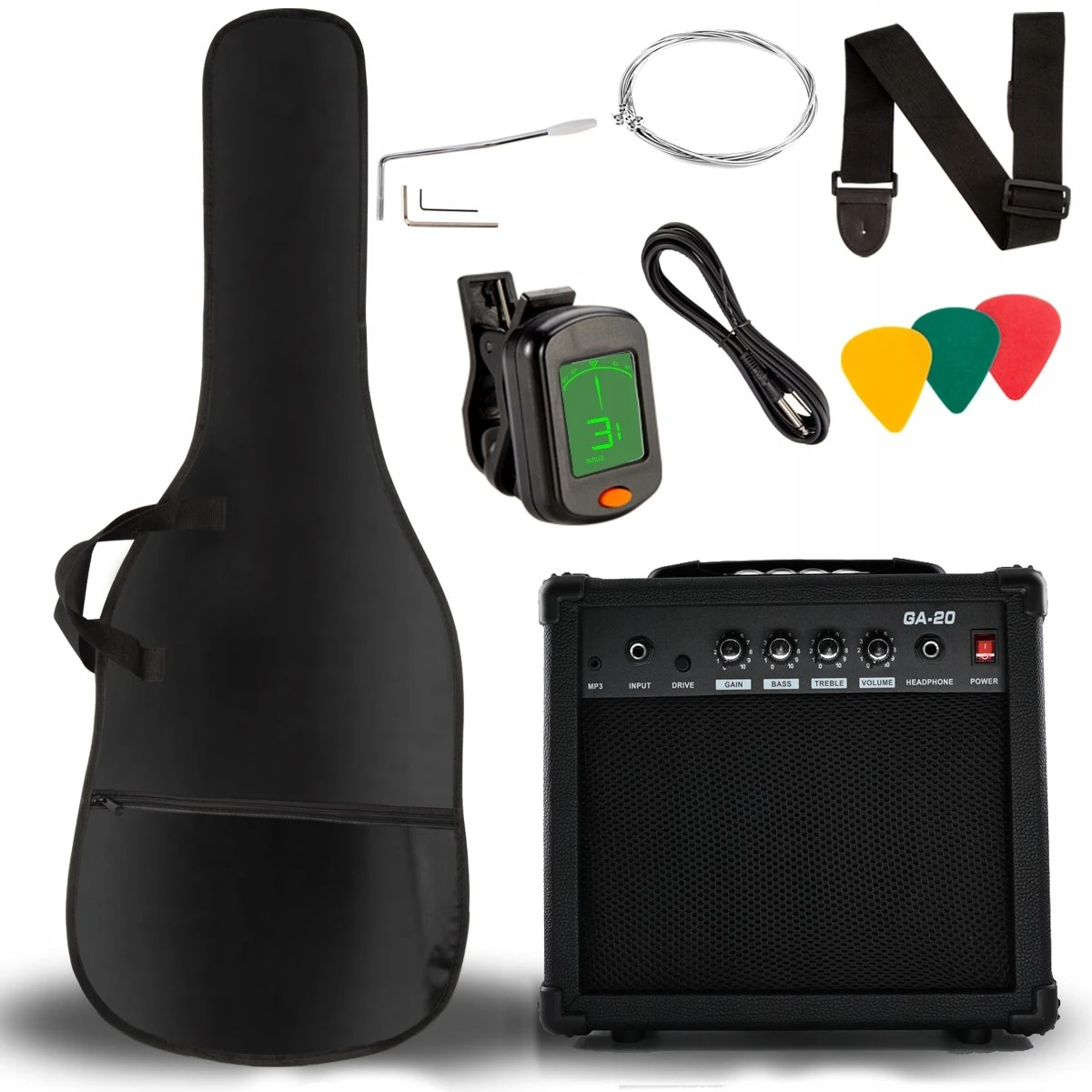 V-TONE EGA 39 BK elektrinės gitaros 4/4 Stratocaster 39