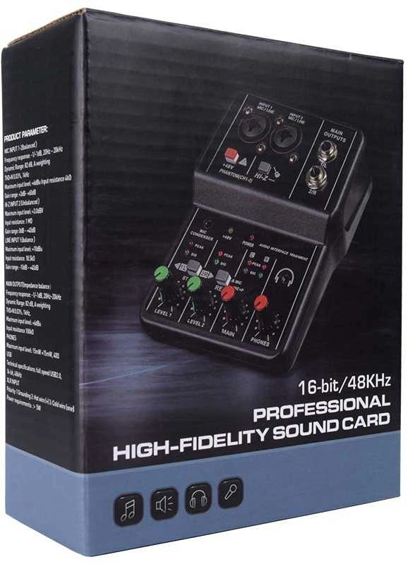 Dna Professional DNA MIX 2 analoginis maišytuvas 2 kanalų Hi-Z USB garso sąsaja