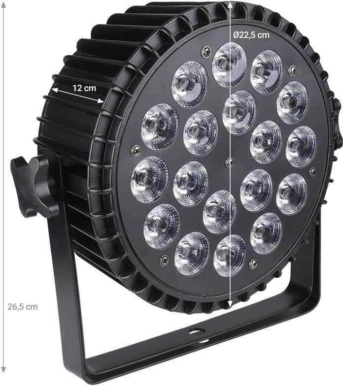LIGHT4ME ALU QUAD PAR 18x6W RGBW - sceninis prožektorius