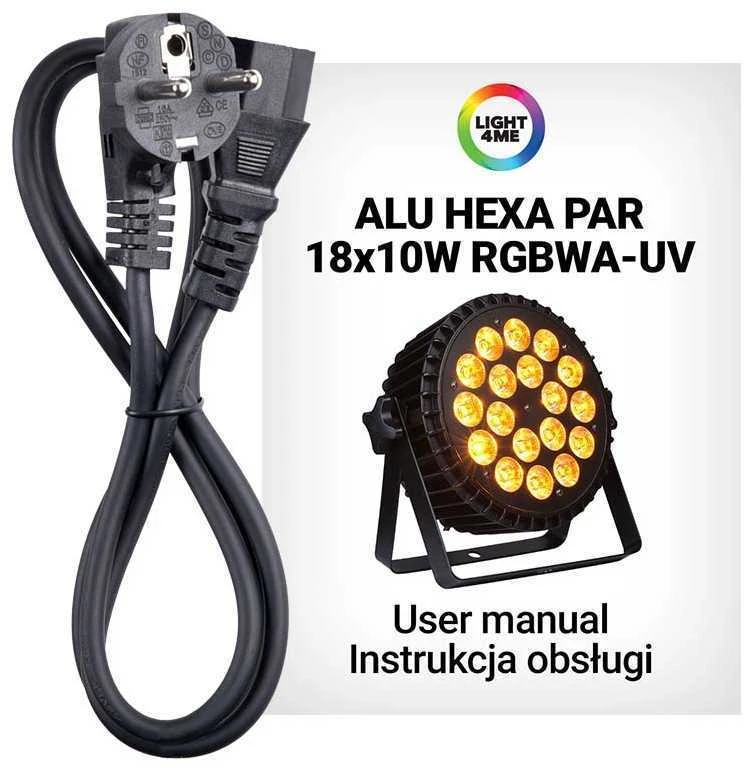 LIGHT4ME ALU QUAD PAR 18x6W RGBW - sceninis prožektorius