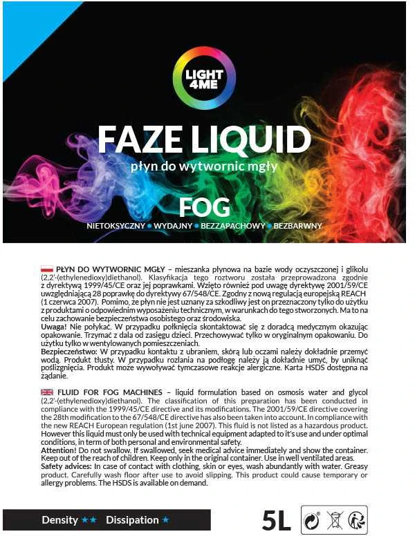 LIGHT4ME FAZE LIQUID 5L rūko žibintui