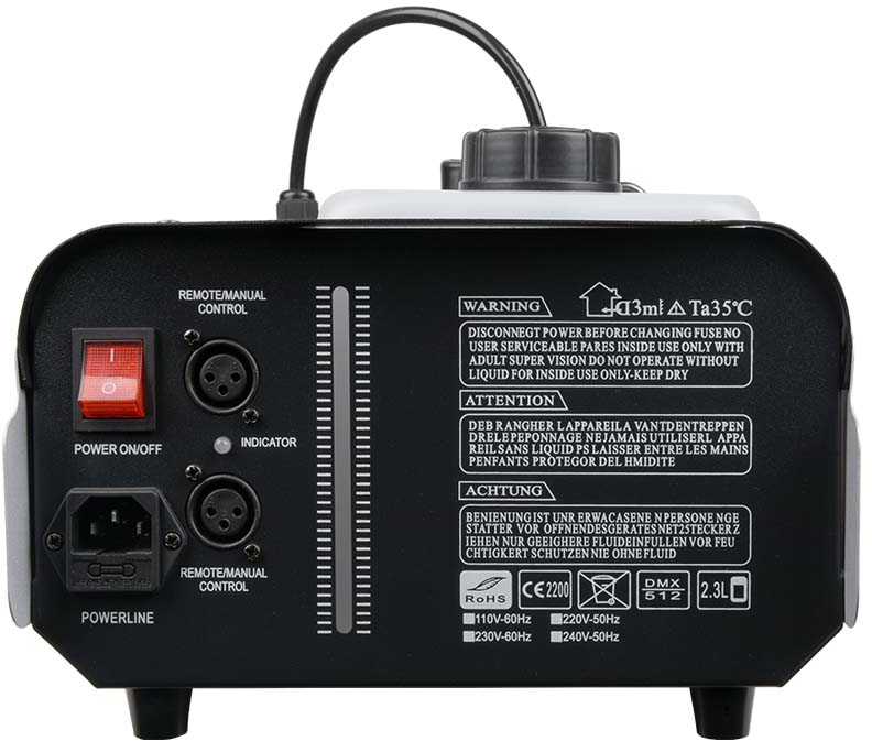 LIGHT4ME FM 1200 dūmų rūko mašina su nuotolinio valdymo pultu