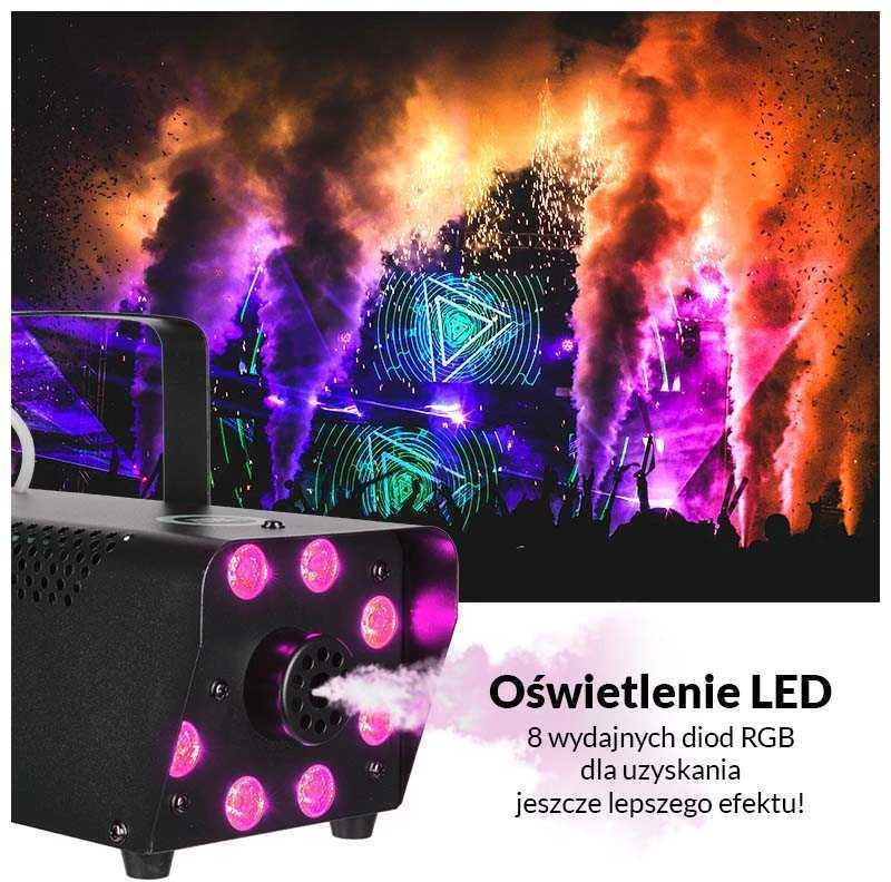 LIGHT4ME FOG 500 LED dūmų rūko mašina su nuotolinio valdymo pulteliu