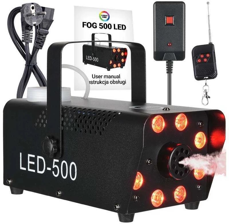 LIGHT4ME FOG 500 LED dūmų rūko mašina su nuotolinio valdymo pulteliu