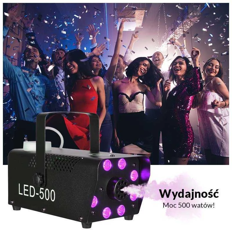 LIGHT4ME FOG 500 LED dūmų rūko mašina su nuotolinio valdymo pulteliu
