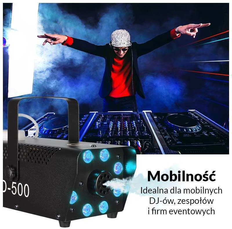 LIGHT4ME FOG 500 LED dūmų rūko mašina su nuotolinio valdymo pulteliu