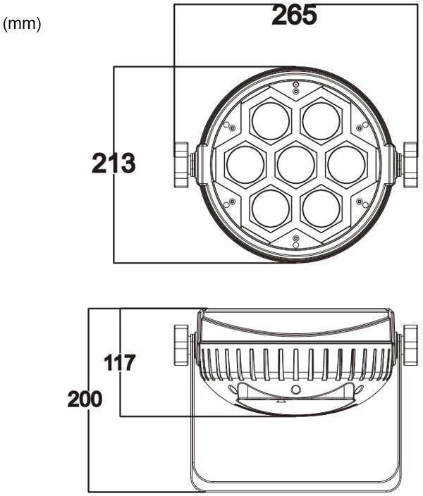 L4M LIGHT4ME FRAME PAR 7&215;12 LED RGBW prožektorius su efektais