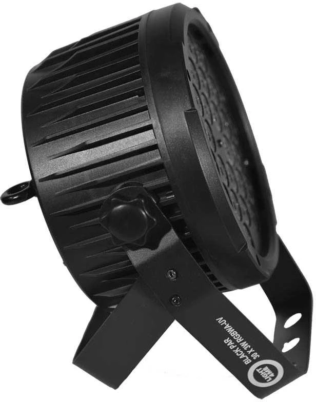 Light4Me Juodas PAR 30x3W RGBA-UV LED - LED sceninis prožektorius
