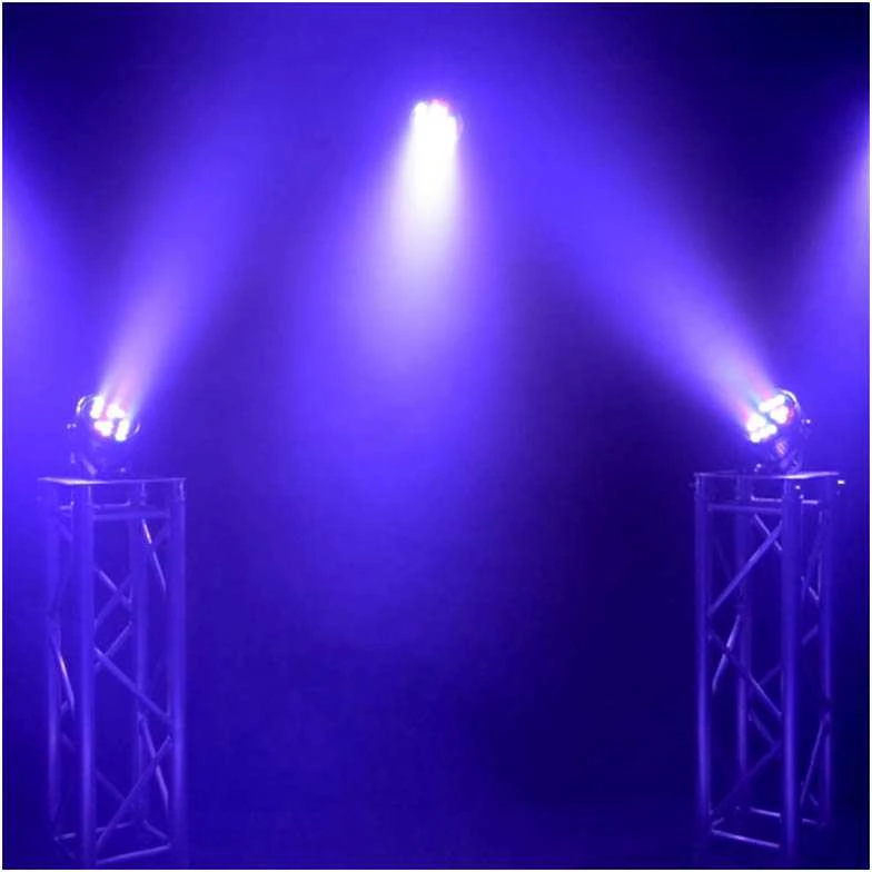 Light4Me Juodas PAR 30x3W RGBA-UV LED - LED sceninis prožektorius