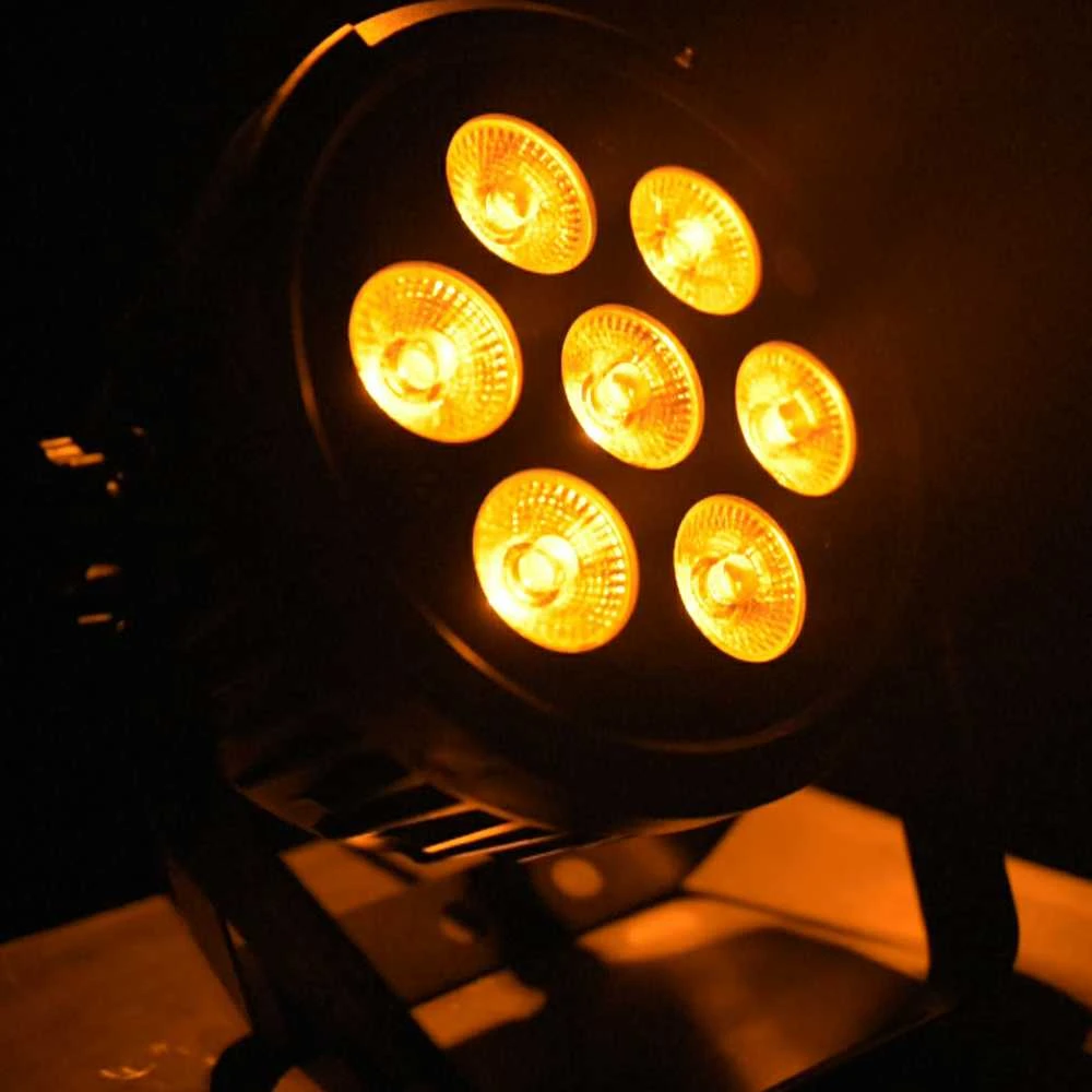 L4M LIGHT4ME Juodas PAR 7x10W RGBWA LED Galingas ir lengvas