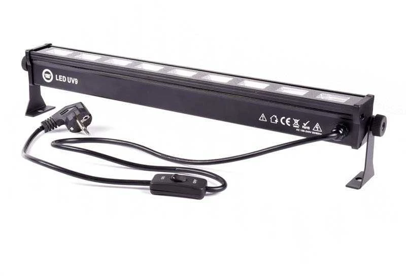 LIGHT4ME LED BAR UV 9 + Baltas profesionali šviesos apdaila 9x3W
