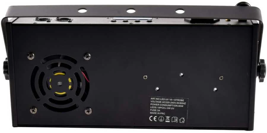 L4M reflektorius + stroboskopas LIGHT4ME LED UV 18x3W DMX