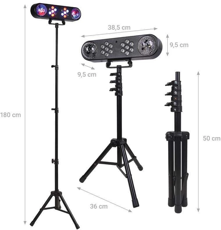 L4M LIGHT4ME MAGIC BAR disko rutulys LED PAR efektas + stovas