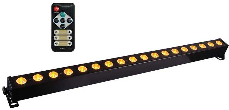 LIGHT4ME PIXEL BAR 18 RGBW IR LED juosta + nuotolinio valdymo pultas