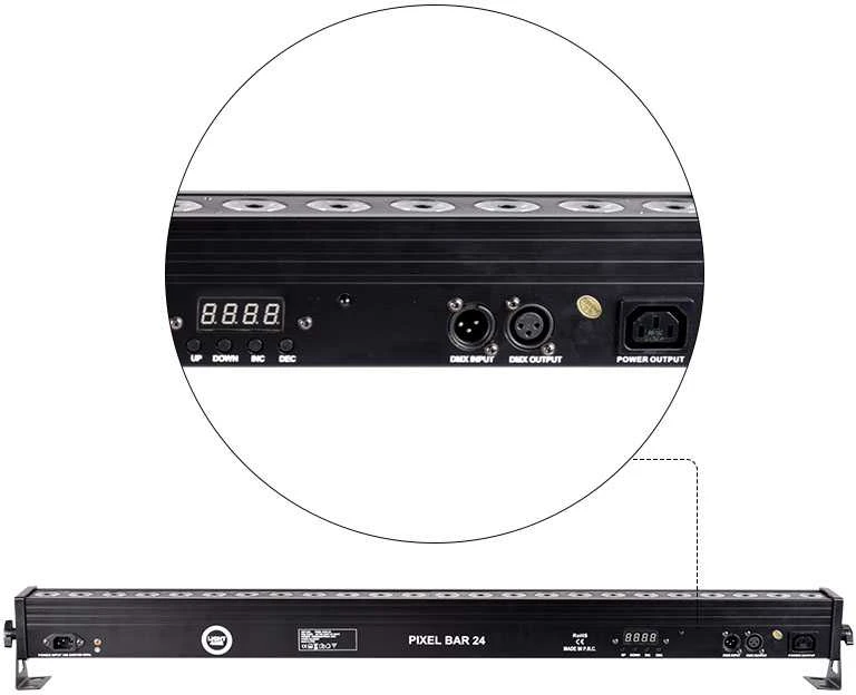 LIGHT4ME PIXEL BAR 24x3W MKIII IR LED juostos nuotolinio valdymo pultas
