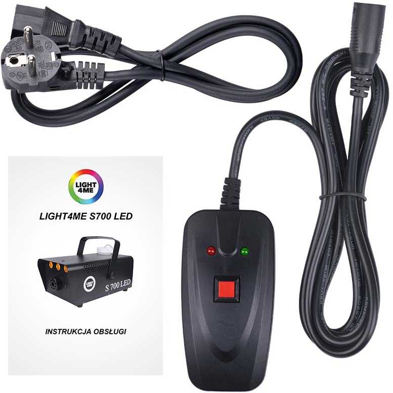 LIGHT4ME S 700W LED dūmų rūko mašinos efekto generatoriaus nuotolinio valdymo pultas