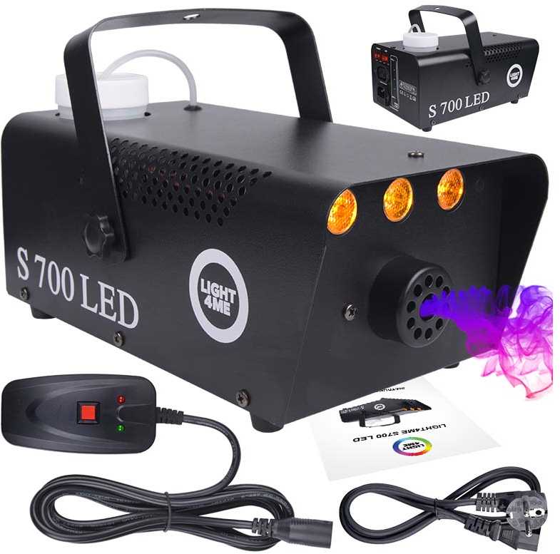 LIGHT4ME S 700W LED dūmų rūko mašinos efekto generatoriaus nuotolinio valdymo pultas