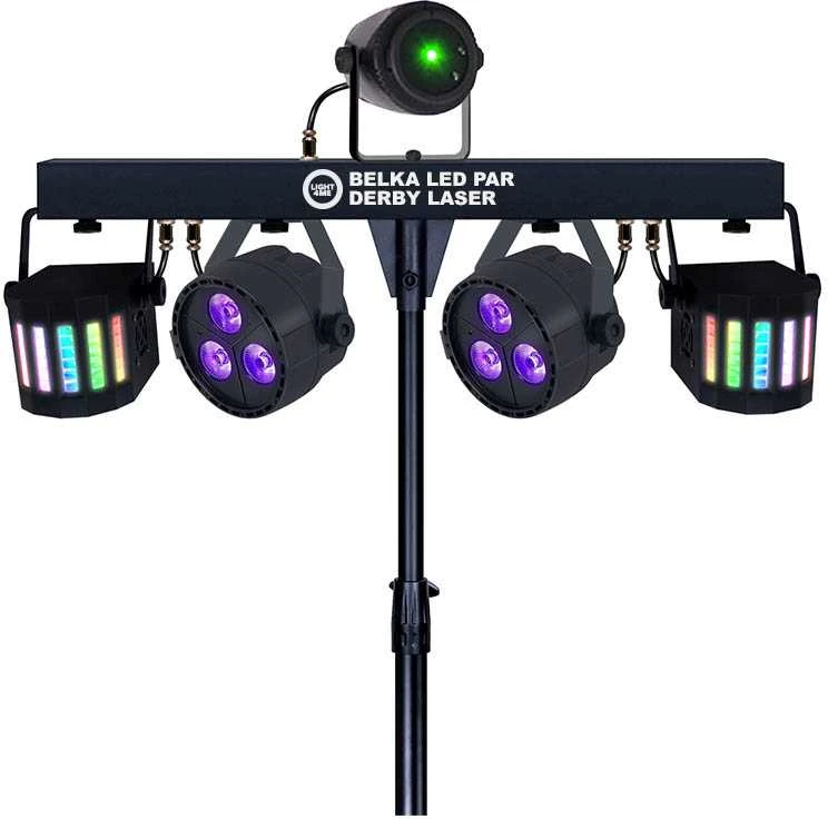 LIGHT4ME Belka LED Par Derby lazerinis - lighting kit