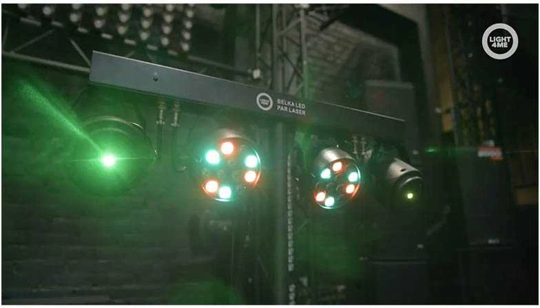 LIGHT4ME LED PAR ir lazerinio apšvietimo komplektas