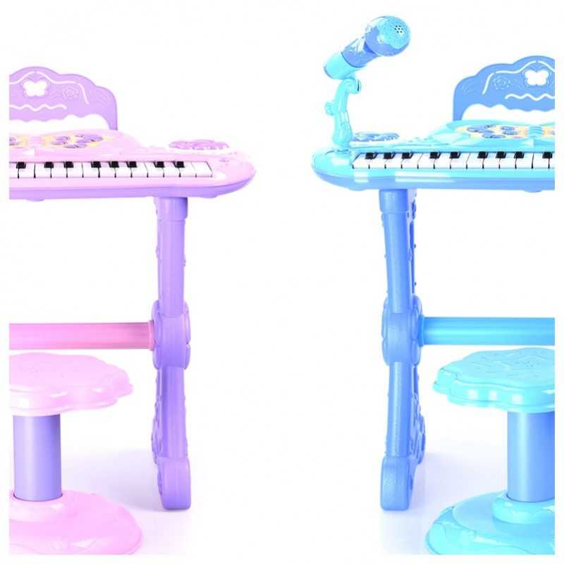 National Geographic Vaikiškas pianinas - sintezatorius su mikrofonu ir kėdute, happy music