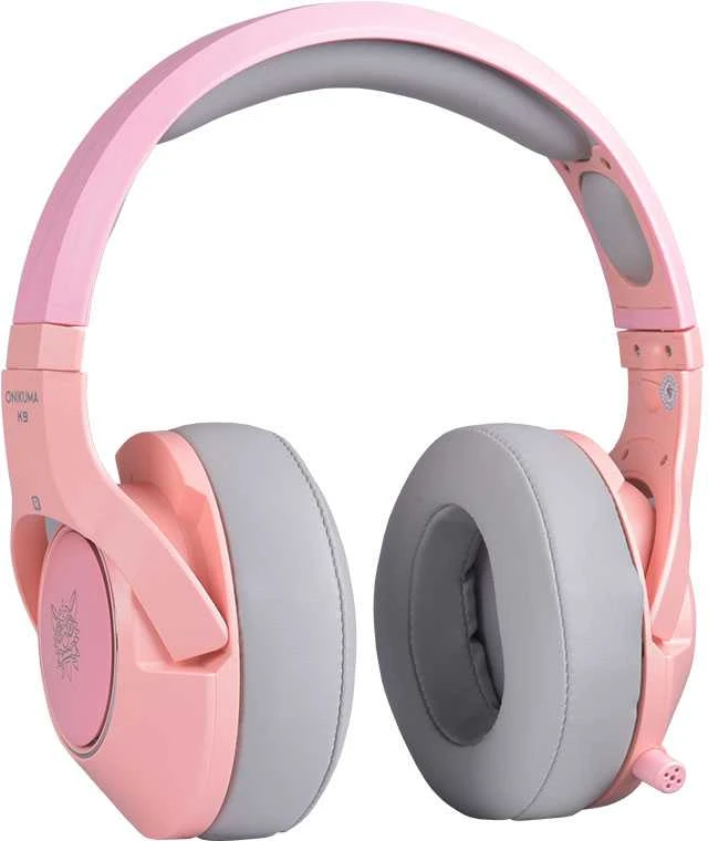 ONIKUMA K9 rožinės RGB ausinės žaidimams