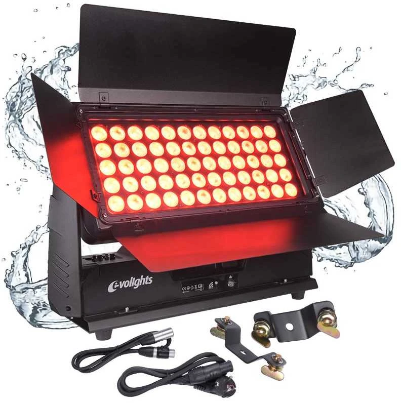 Outdoor EVOLIGHTS 60x10W RGBW LED WALL WASHER lauko apšvietimas IP65