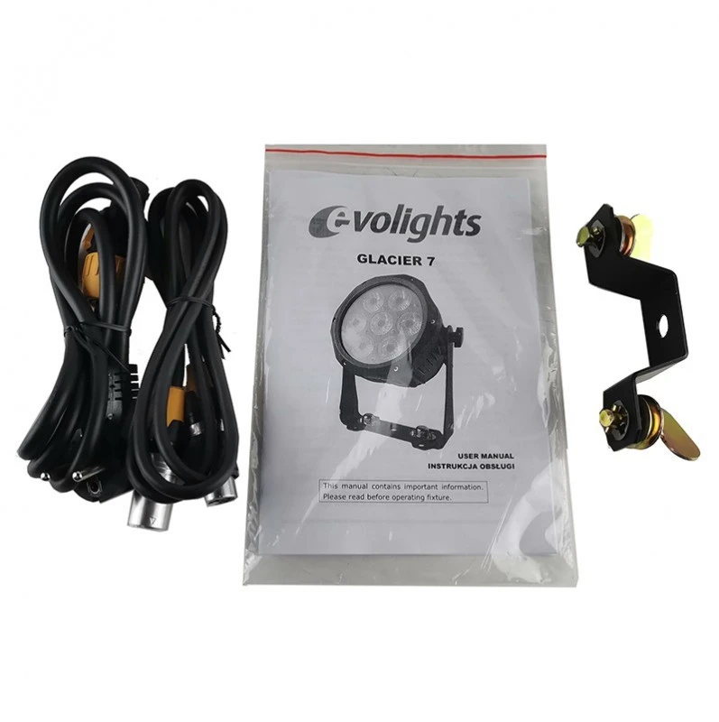 „Carruzzo Lighting EVOLIGHTS GLACIER 7 LED PAR 7x10W RGBWA-U“