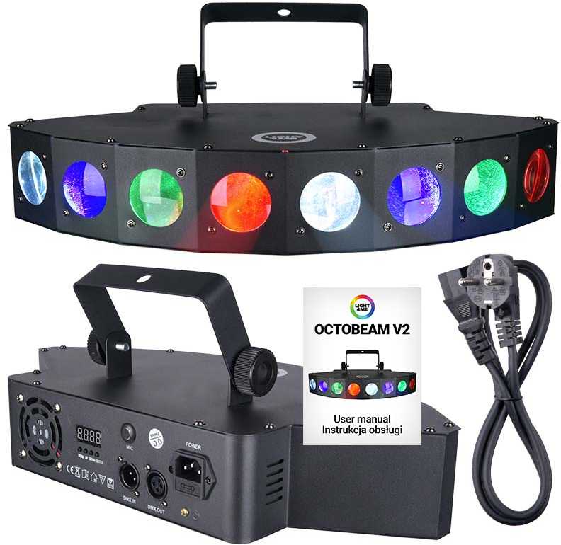 Spotlight LIGHT4ME OCTOBEAM V2 disko efekto LED scenos prožektorius