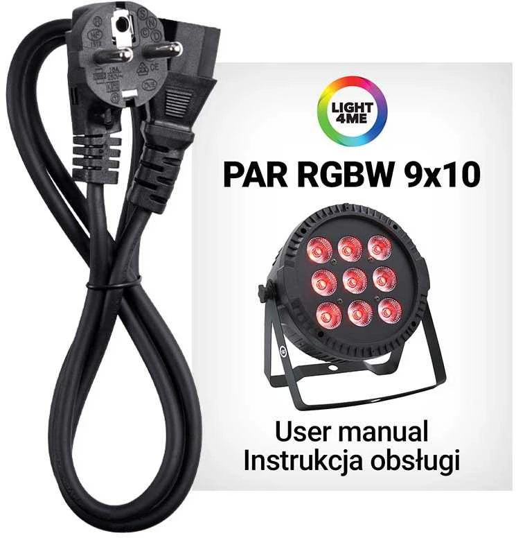 L4M LIGHT4ME PAR RGBW 9×10 LED scenos prožektorius