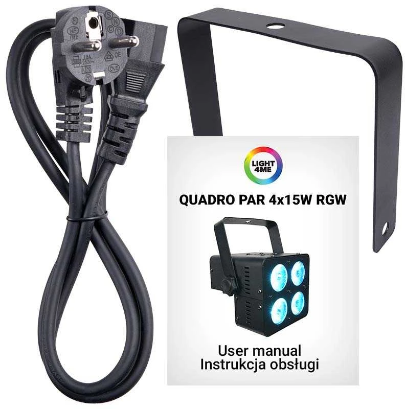 Spotlight LIGHT4ME QUADRO PAR 4x15W RGBW scenos prožektorius LED