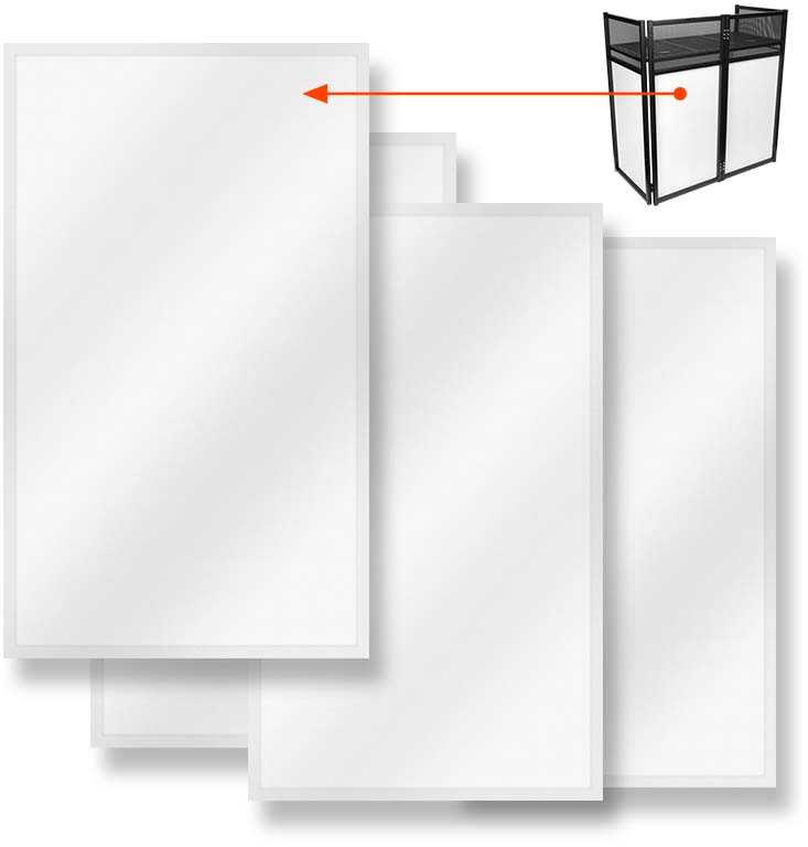 STAND4ME DJ SCREEN XL stalinis ekranas BK/WH DJ SCREEN