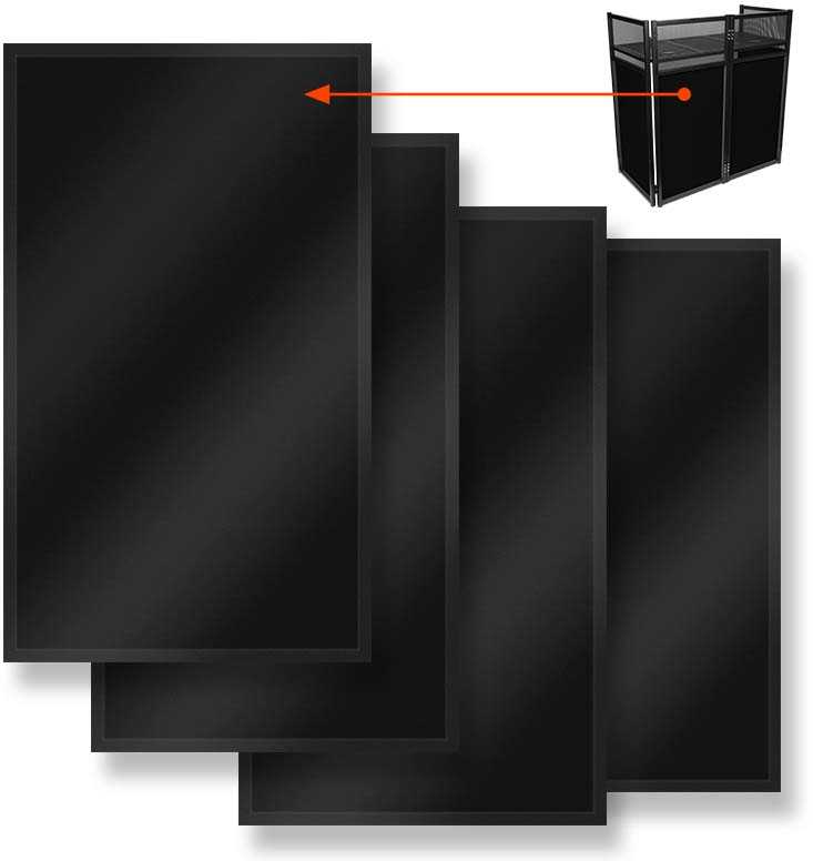 STAND4ME DJ SCREEN XL stalinis ekranas BK/WH DJ SCREEN